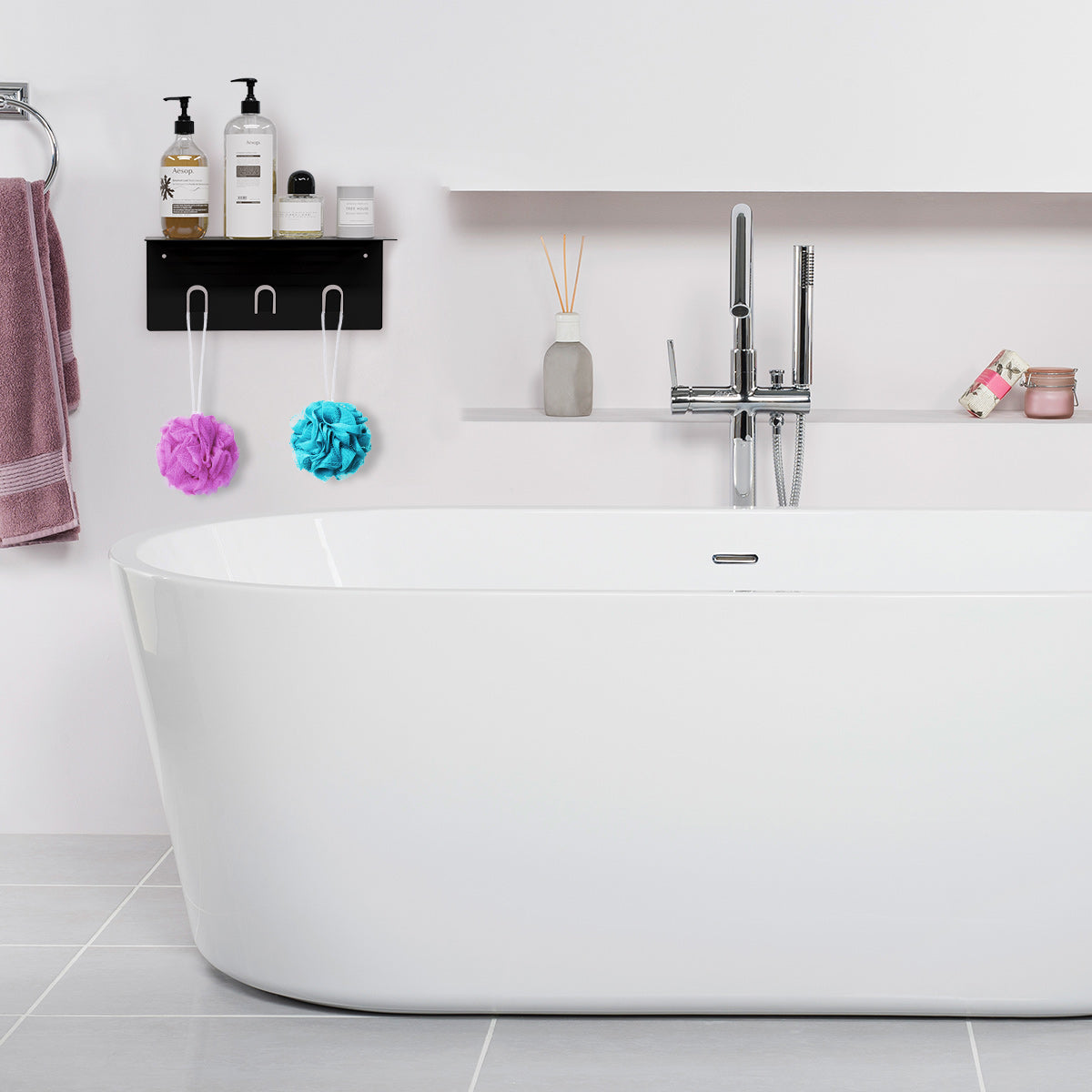 WiseDec Modern Metal Shower Shelf V3