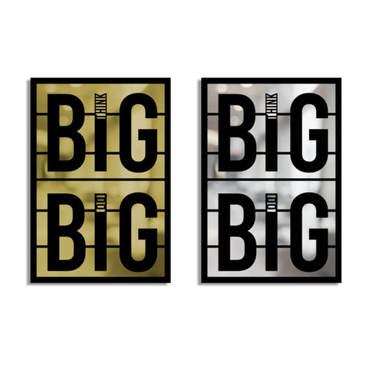 Büyük Düşün Büyük Yap Merror Metal Duvar Tablosu