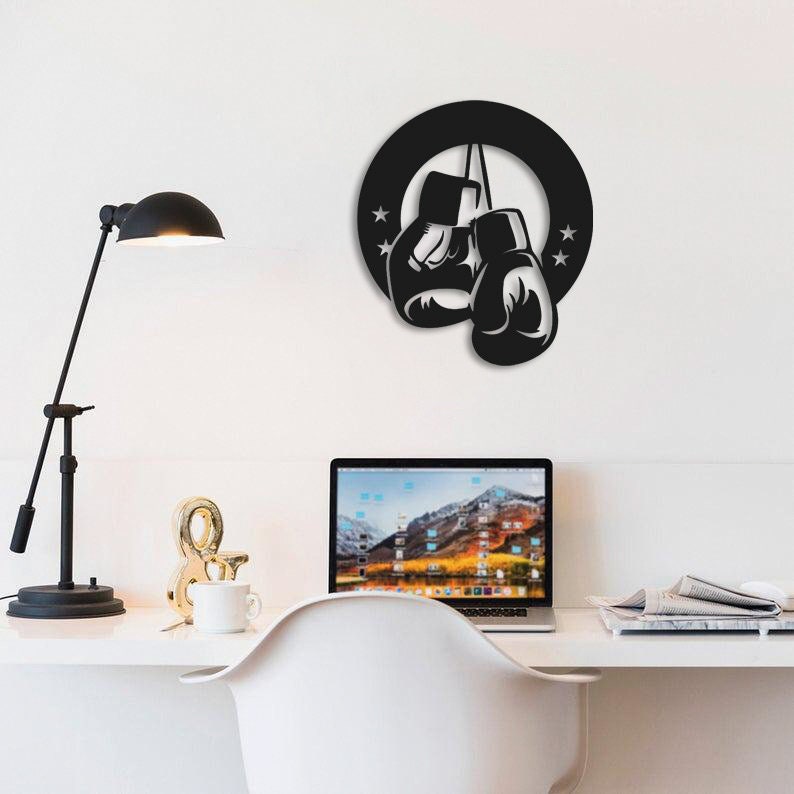 Boxing Metal Wall Painting