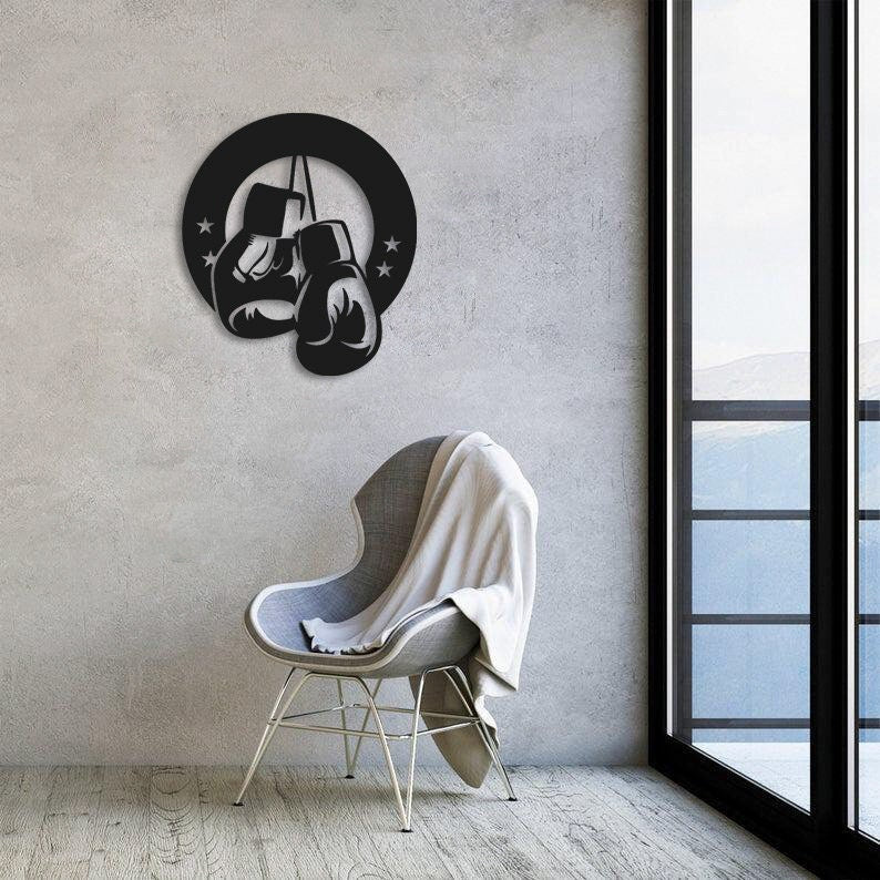 Boxing Metal Wall Painting