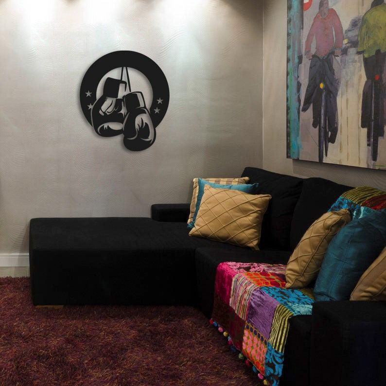 Boxing Metal Wall Painting