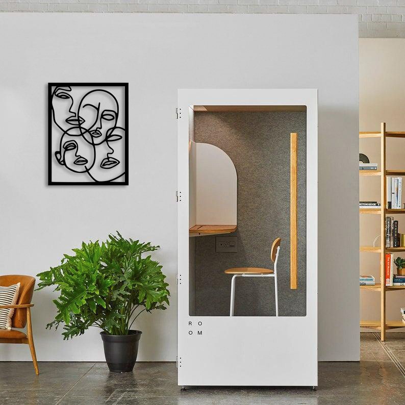 Yüz Çizgileri Metal Tablo V2