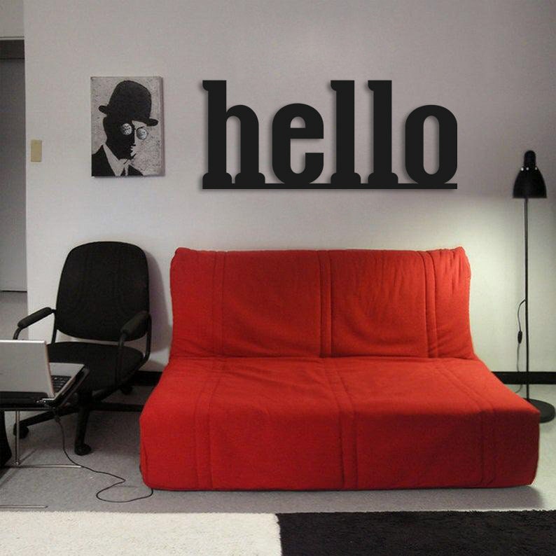 Hello Metal Duvar Yazısı