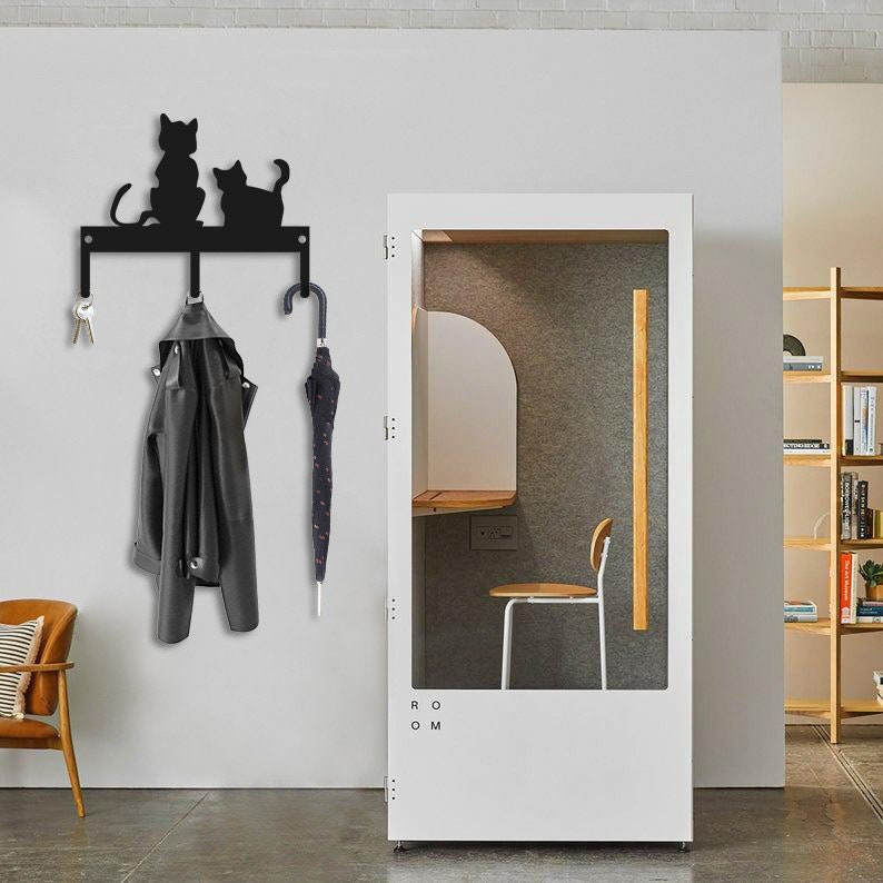Cats Metal Wall Hanger Coat Rack