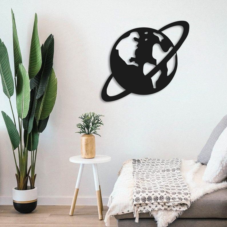 Saturn Metal Wall Painting