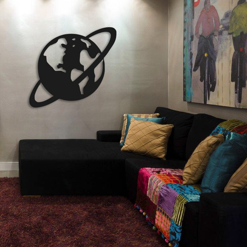 Saturn Metal Wall Painting