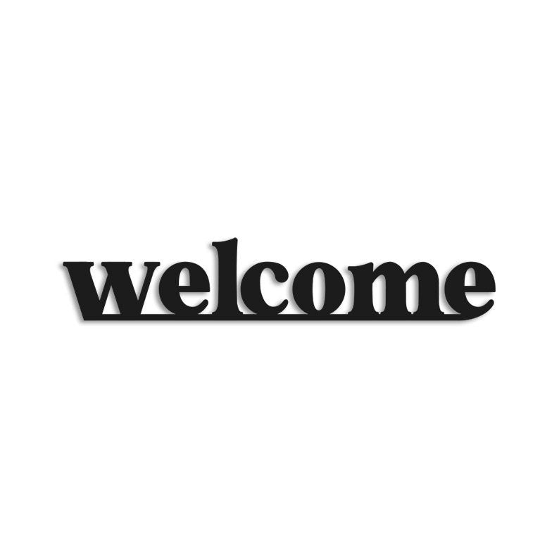 Welcome Metal Duvar Yazısı