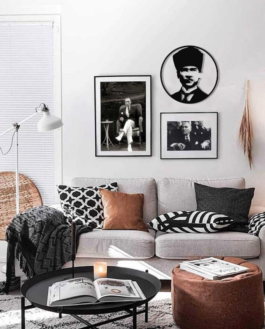 Ataturk Merror Metal Wall Painting