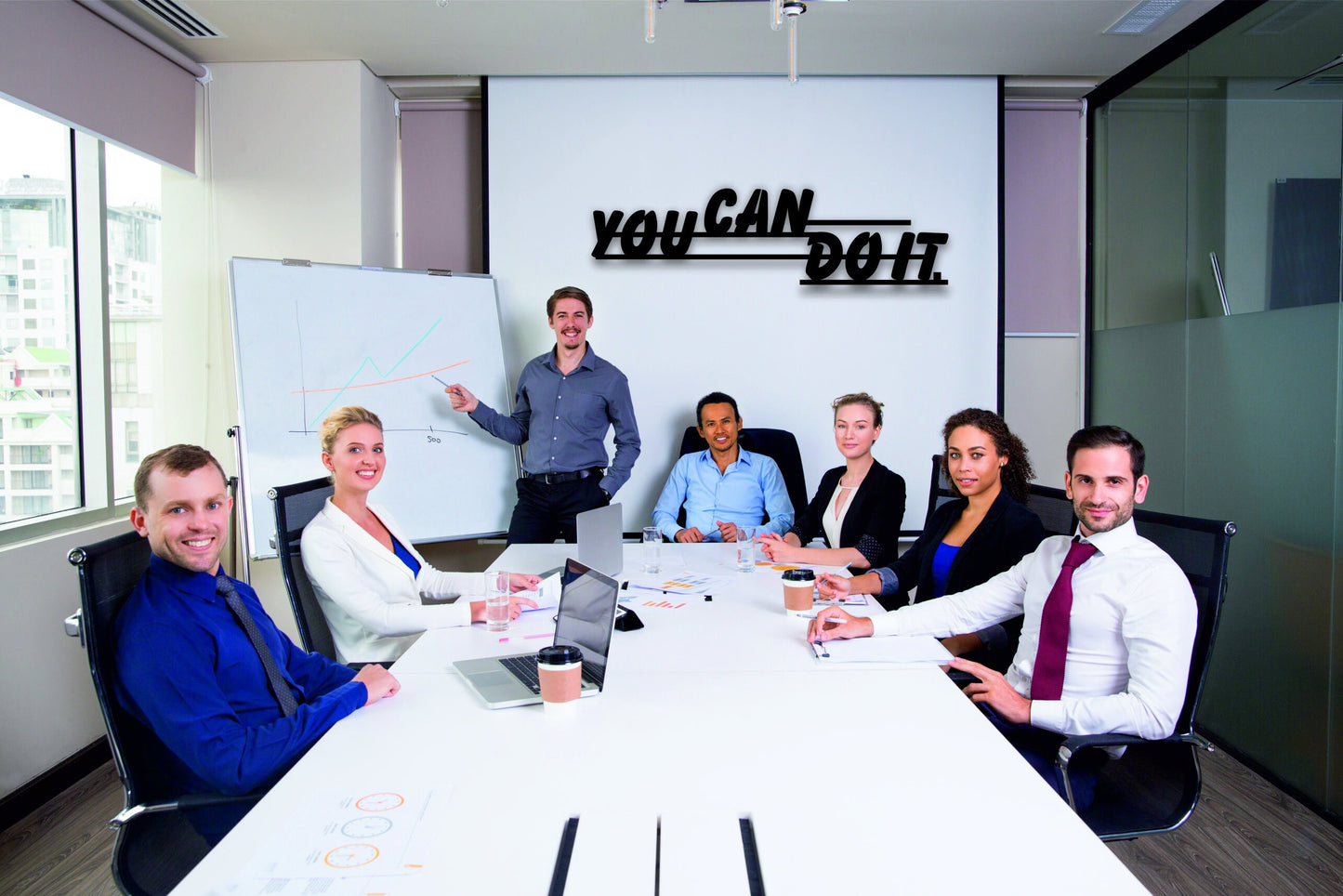 You Can Do It Metal Graffiti Painting