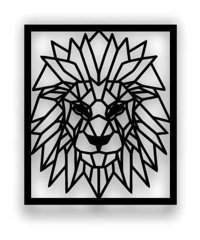 Lion V2 Metal Wall Painting
