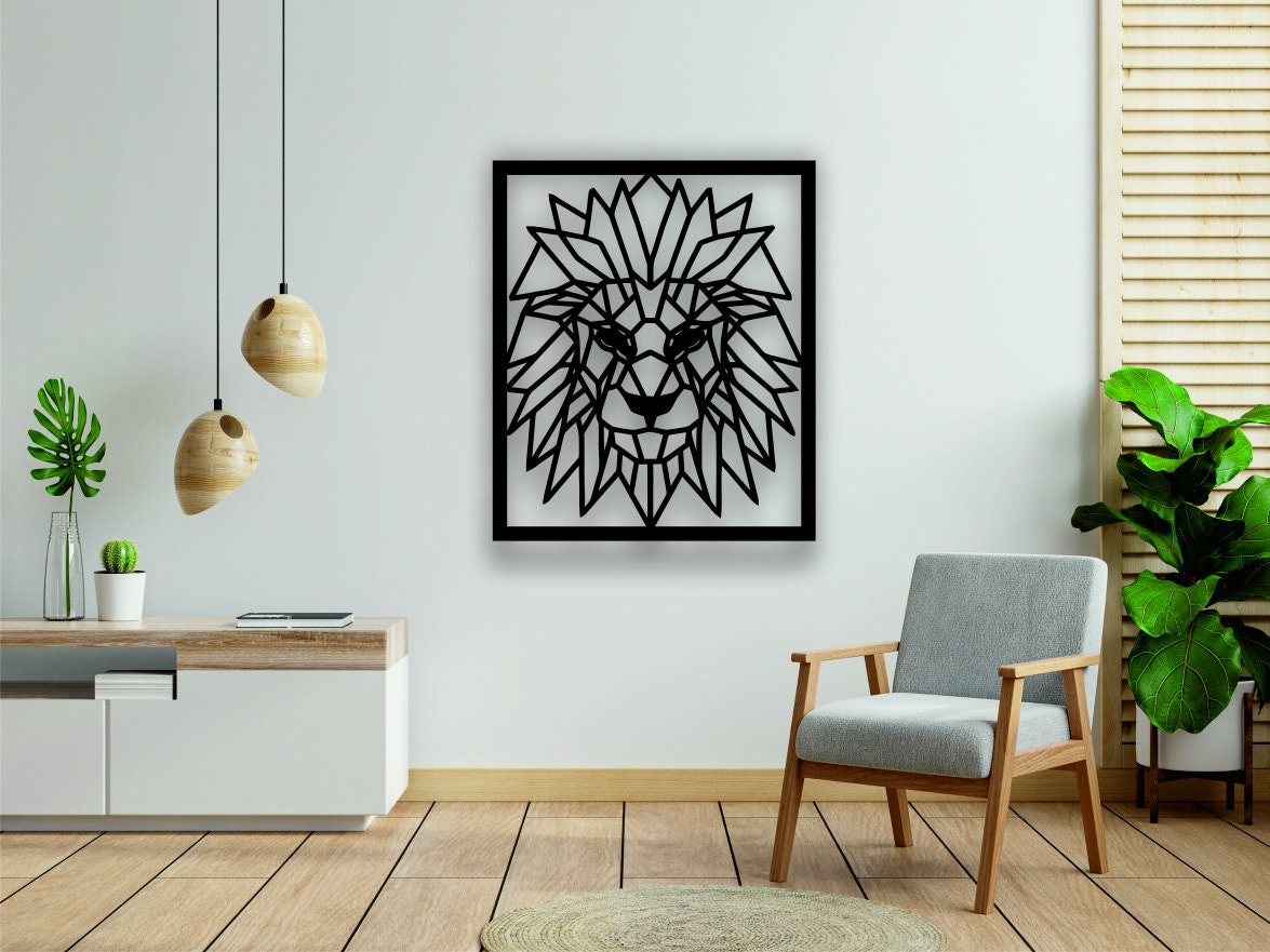 Lion V2 Metal Wall Painting