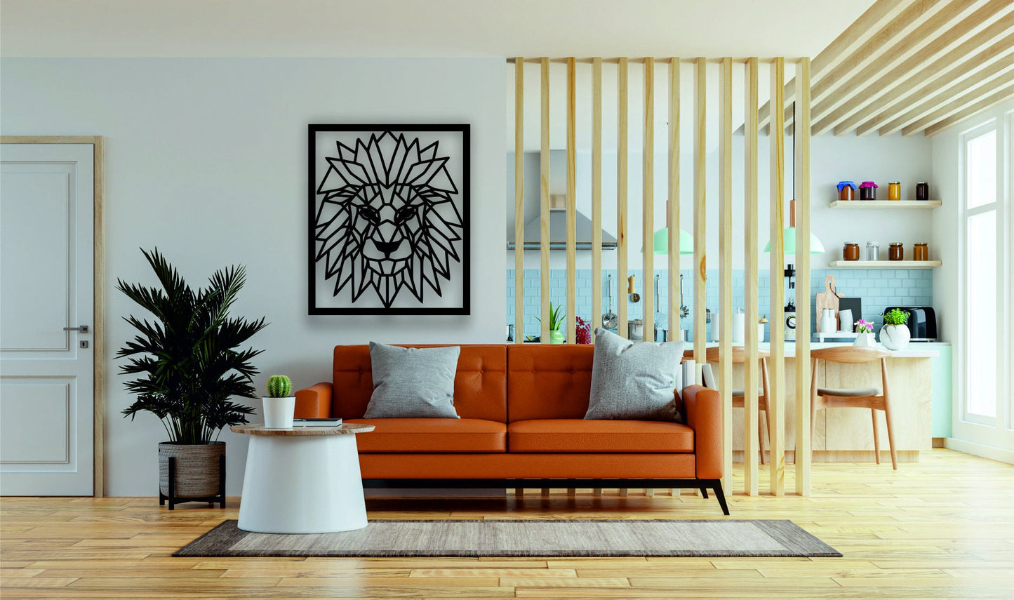 Lion V2 Metal Wall Painting