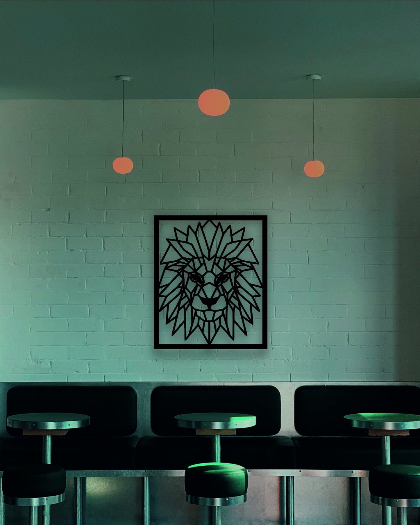 Lion V2 Metal Wall Painting