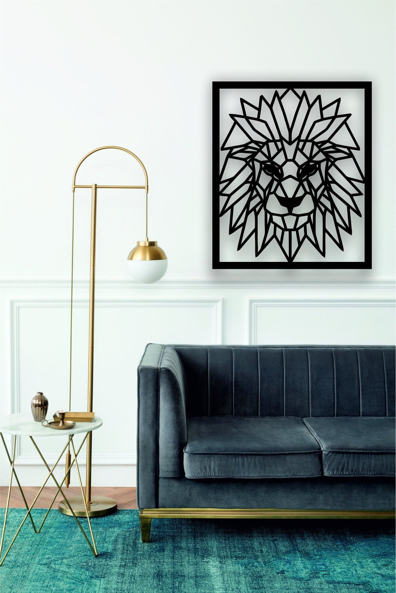 Lion V2 Metal Wall Painting