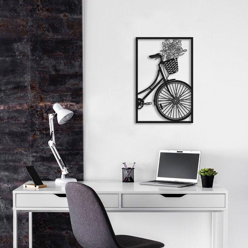 Summer Bicycle Metal Wall Painting Merror