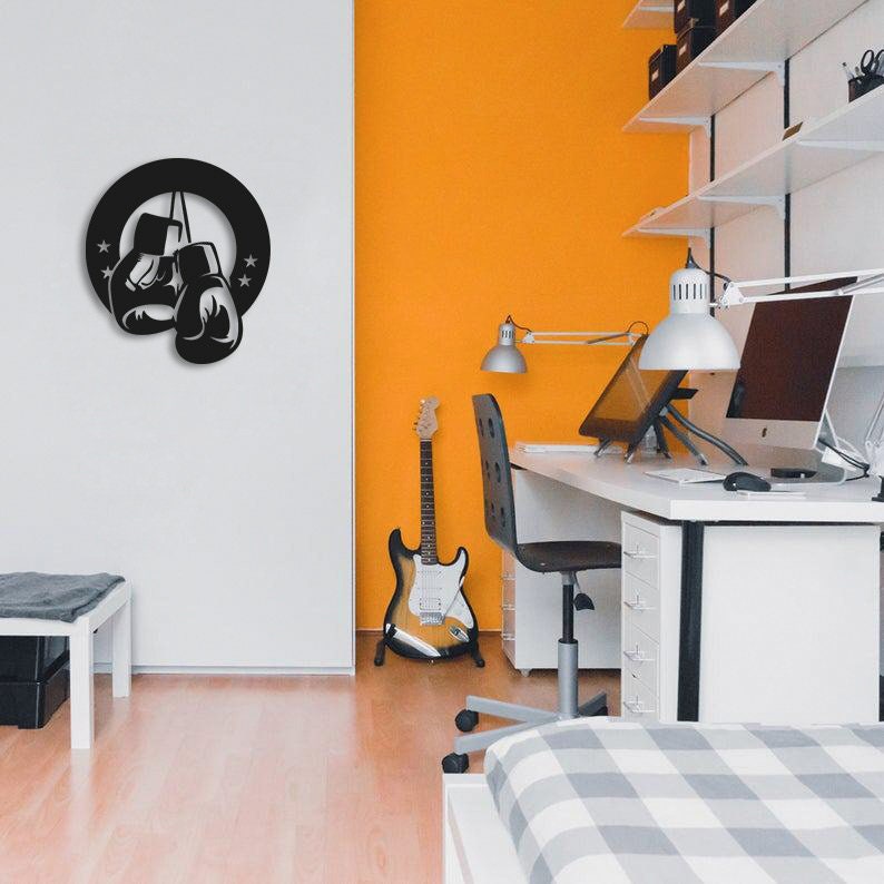 Boxing Metal Wall Painting