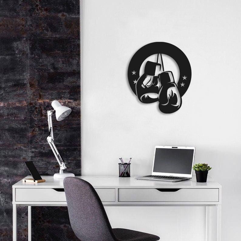 Boxing Metal Wall Painting