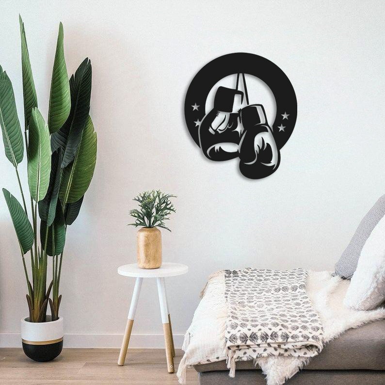 Boxing Metal Wall Painting