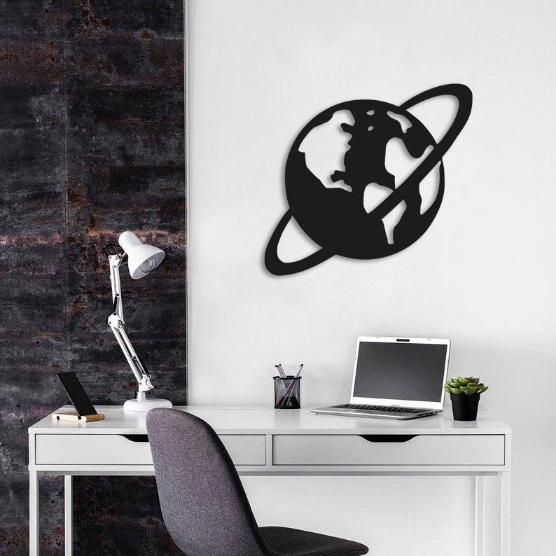Saturn Metal Wall Painting
