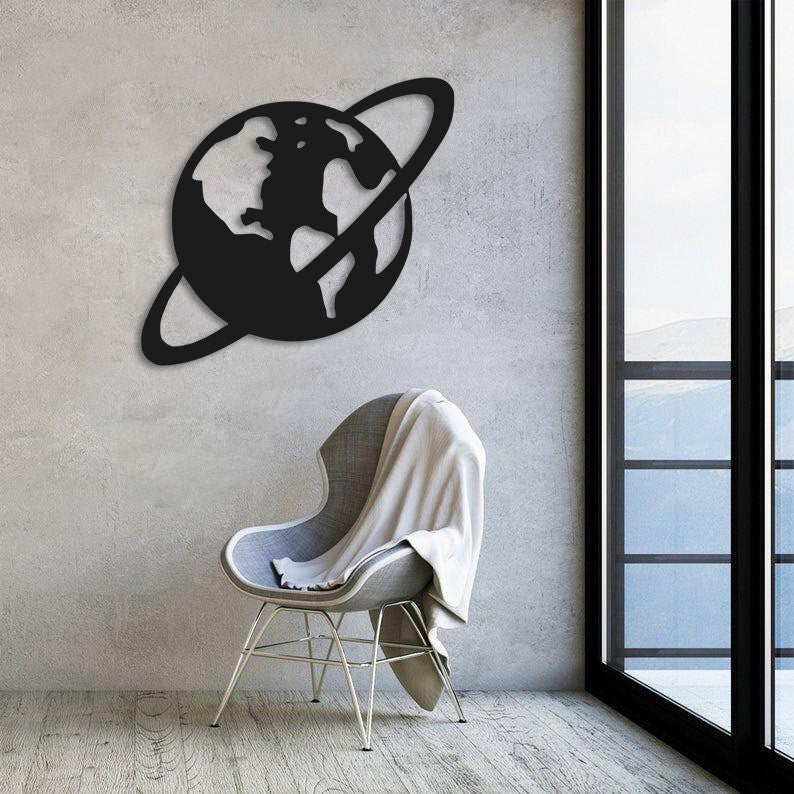 Saturn Metal Wall Painting