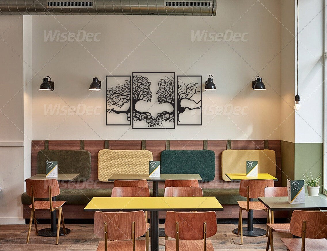 Aşıklar Ağacı Metal Duvar Tablosu