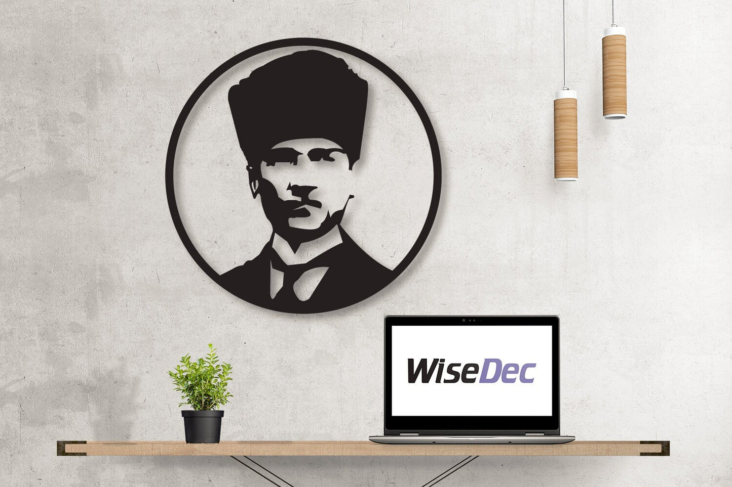 Ataturk Merror Metal Wall Painting