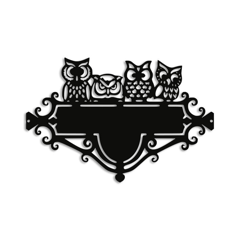 Personalized Owl Metal Door Nameplate