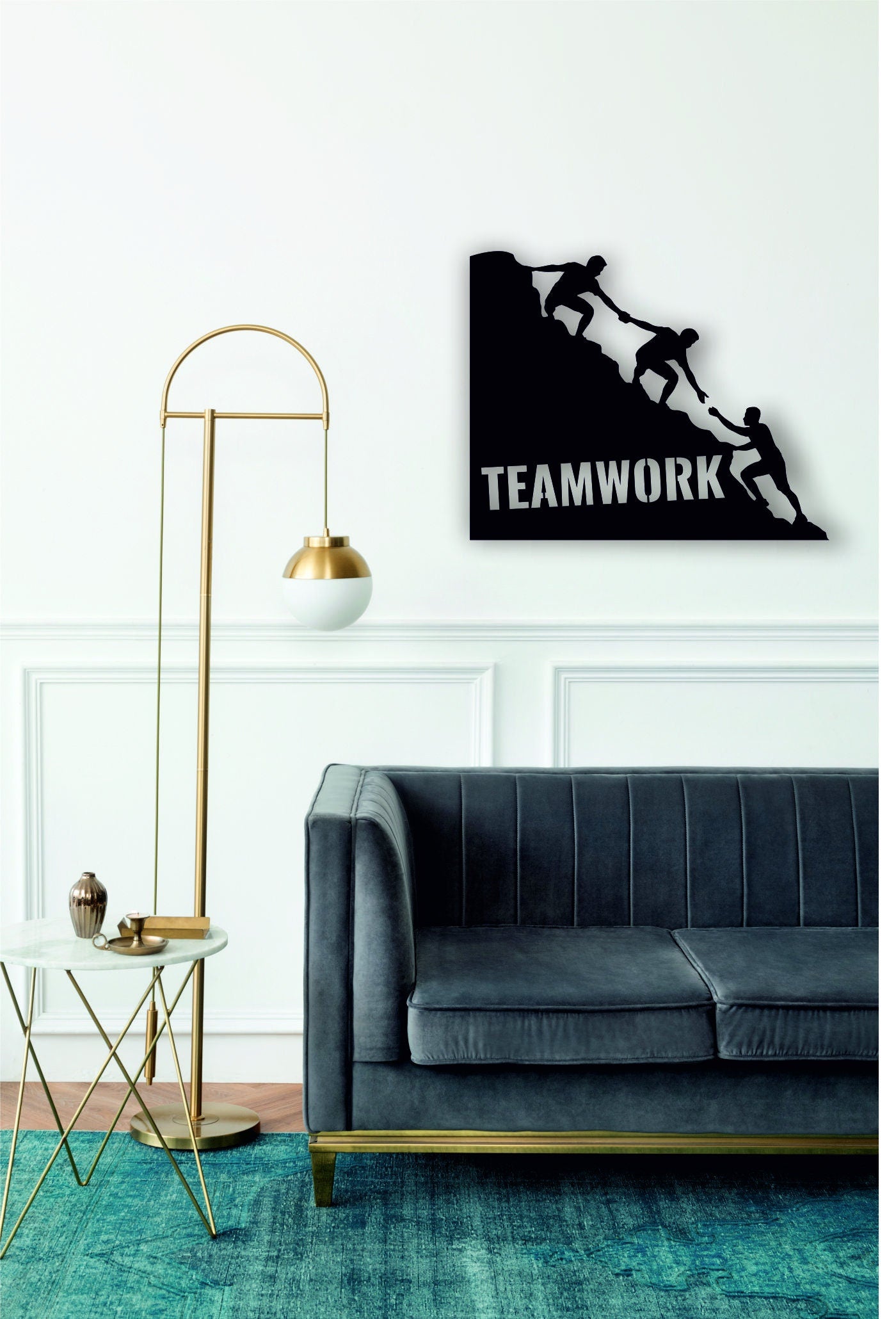 Ekip Çalışması Teamwork Metal Duvar Motivasyon Tablosu