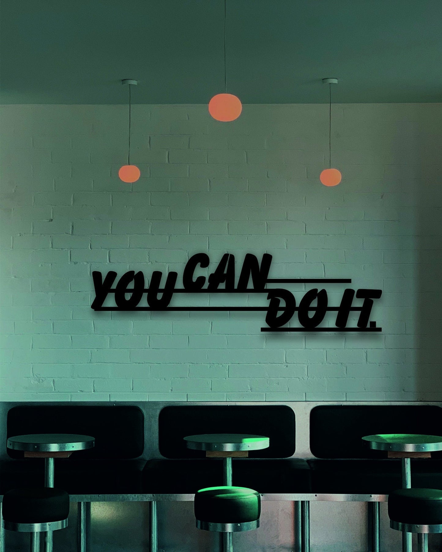 You Can Do It Metal Graffiti Painting