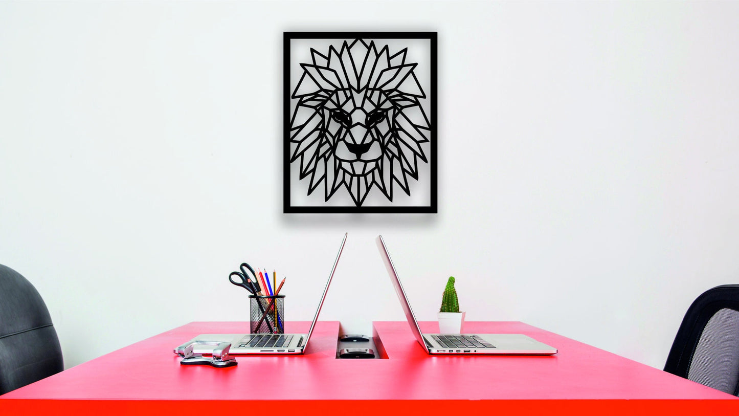 Lion V2 Metal Wall Painting