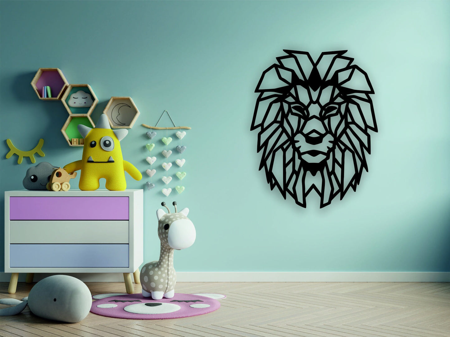 Lion V1 Metal Wall Painting