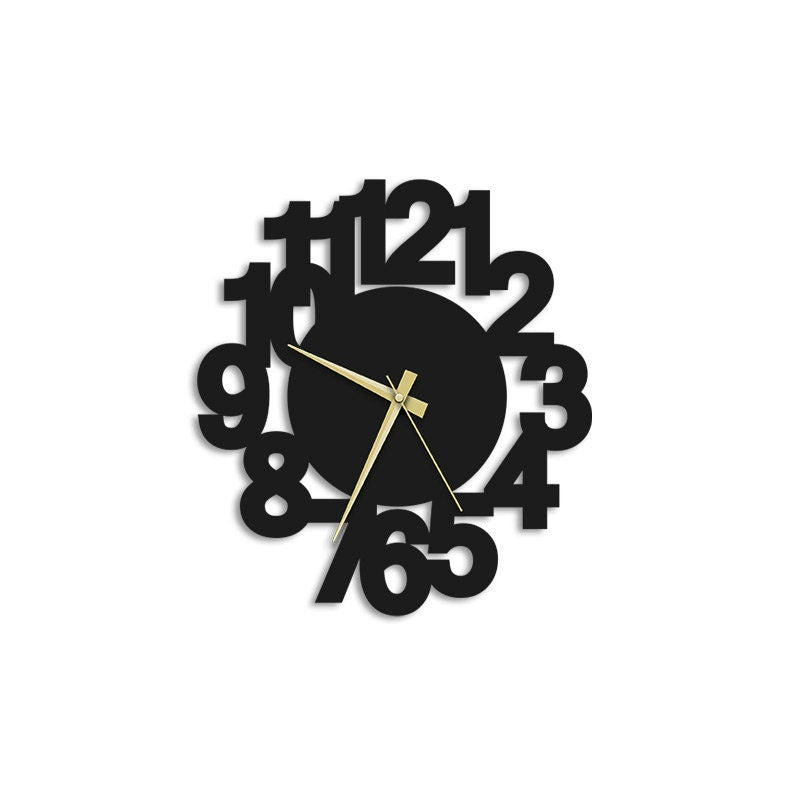 Flying Numbers Metal Wall Clock