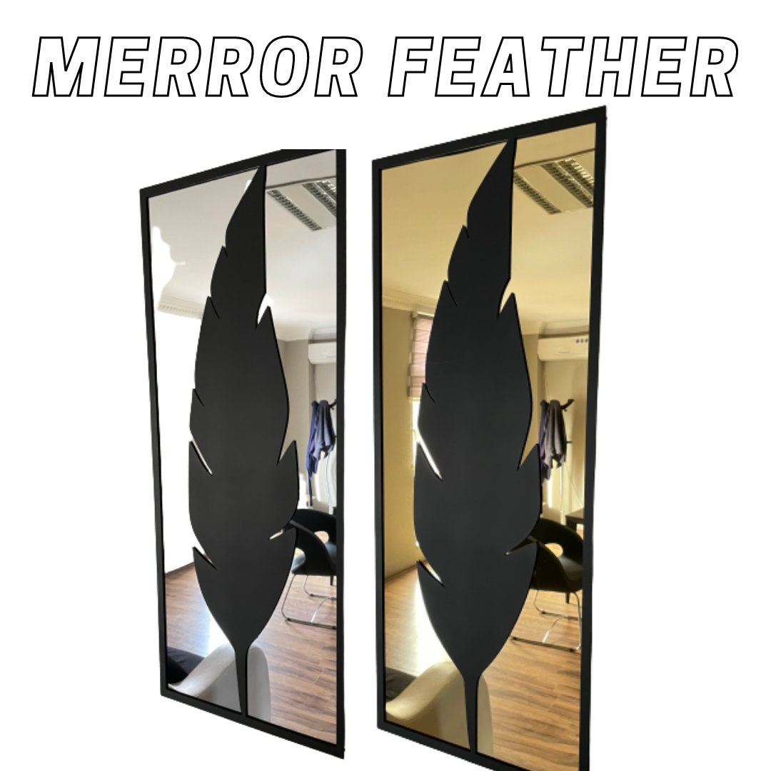 Merror Feather Metal Wall Decor
