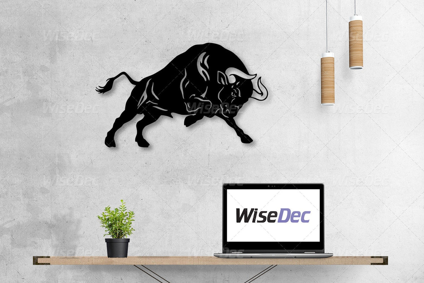 Bull Metal Wall Painting