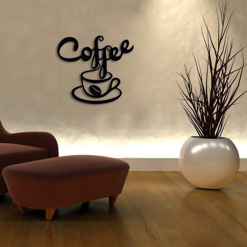 Coffee Metal Wall Painting
