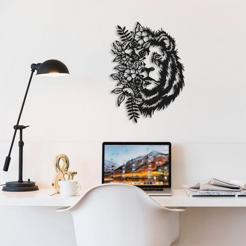Aslan V3 Metal Duvar Tablosu