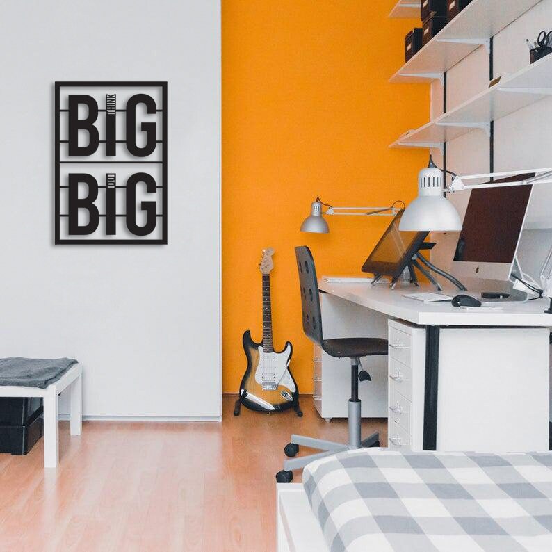 Think Big Do Big Merror Metal Wall Painting