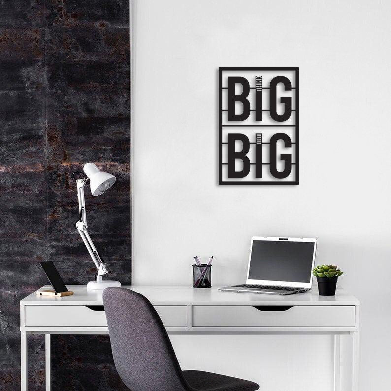 Think Big Do Big Merror Metal Wall Painting