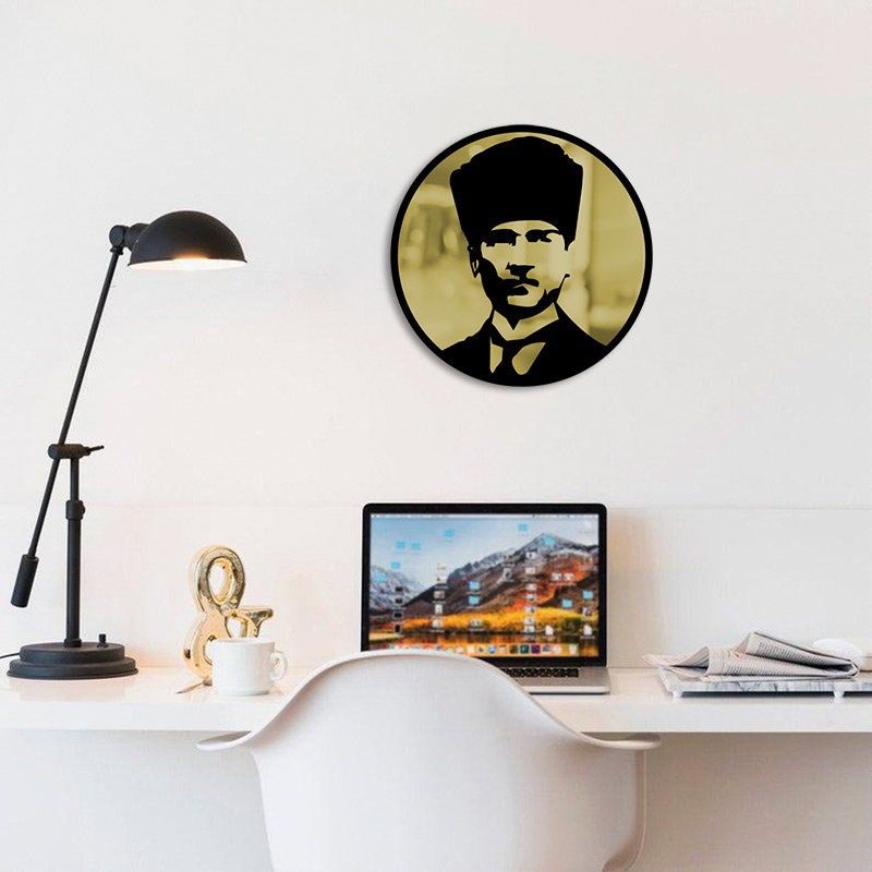 Ataturk Merror Metal Wall Painting