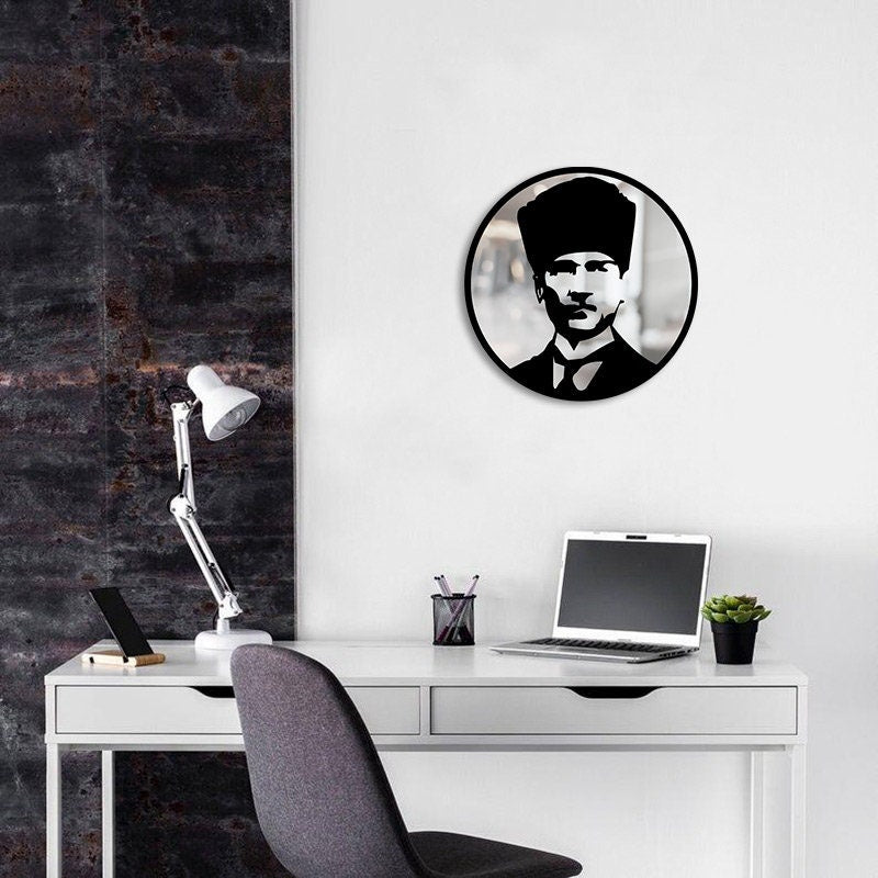 Ataturk Merror Metal Wall Painting