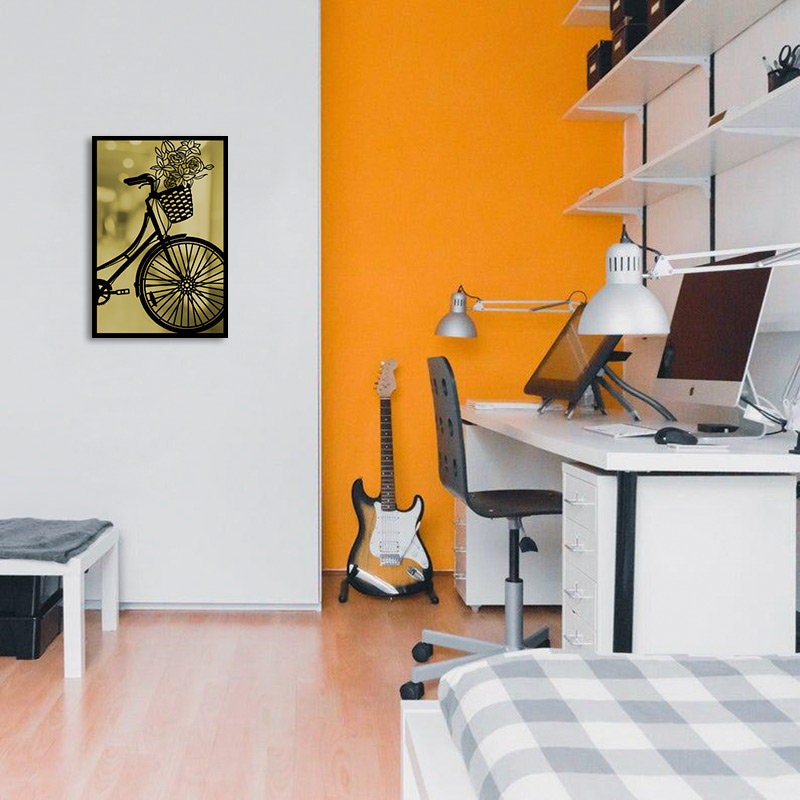 Summer Bicycle Metal Wall Painting Merror