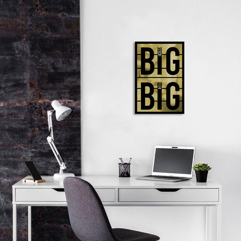 Think Big Do Big Merror Metal Wall Painting