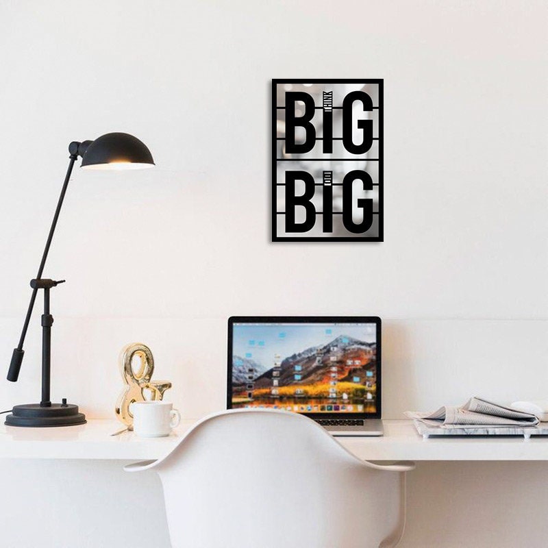 Think Big Do Big Merror Metal Wall Painting