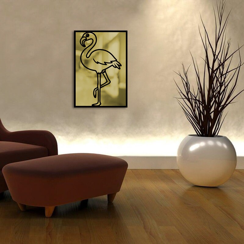 Flamingo Merror Metal Painting