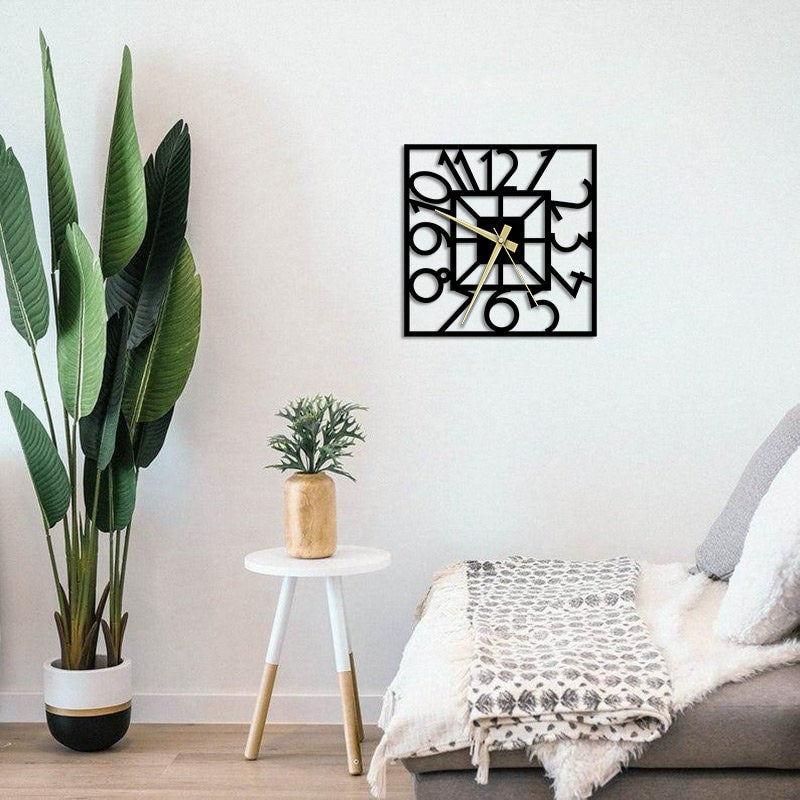 Square Metal Duvar Saati