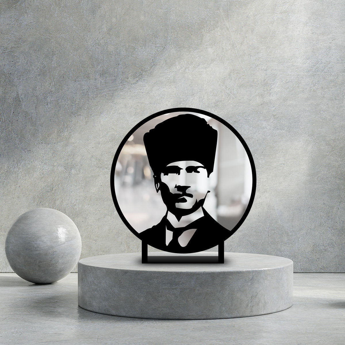 Atatürk V1 Metal Masa Dekoru Merror