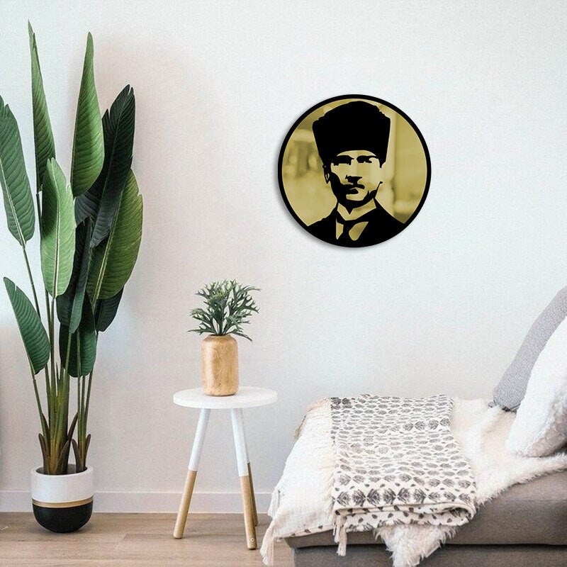 Ataturk Merror Metal Wall Painting
