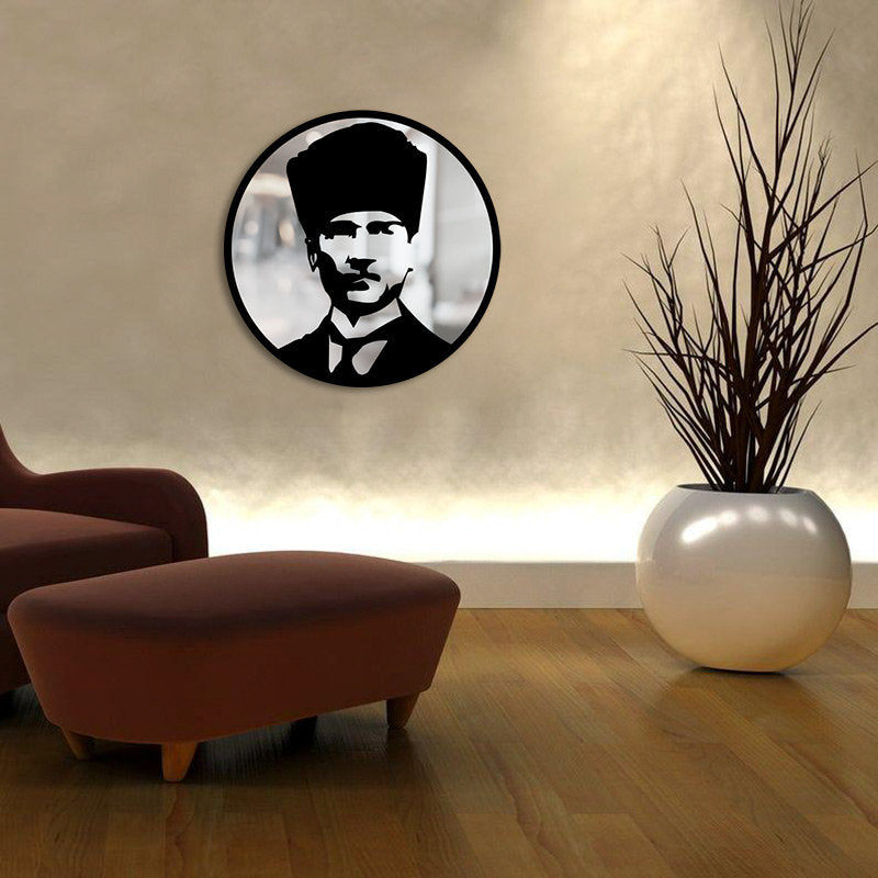 Ataturk Merror Metal Wall Painting