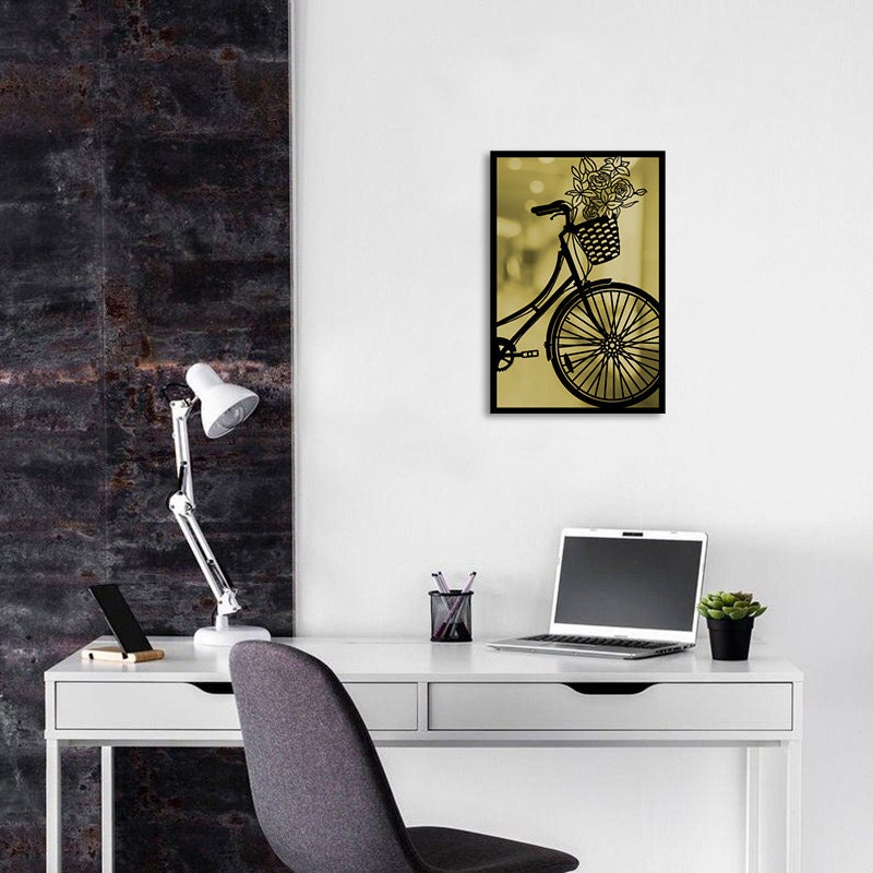 Summer Bicycle Metal Wall Painting Merror
