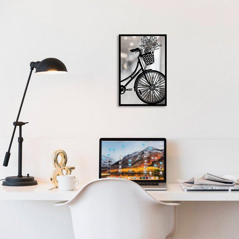 Summer Bicycle Metal Wall Painting Merror
